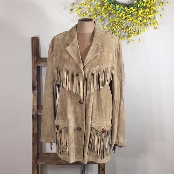 ralph lauren suede fringe jacket